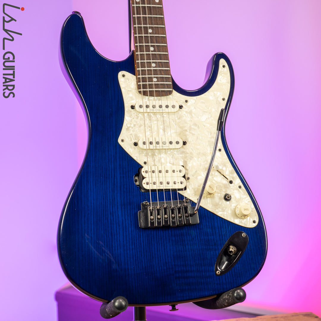 Aria Pro II Fullerton Strat HSS Dark Translucent Blue