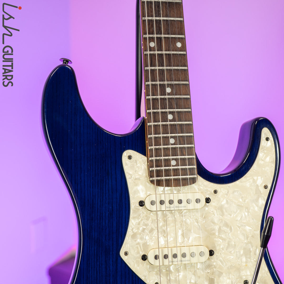 Aria Pro II Fullerton Strat HSS Dark Translucent Blue