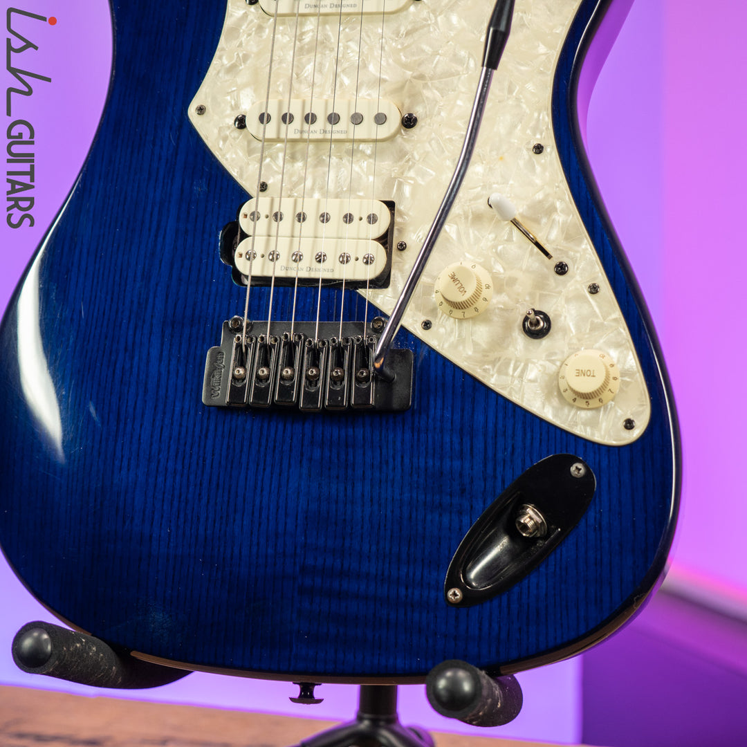 Aria Pro II Fullerton Strat HSS Dark Translucent Blue