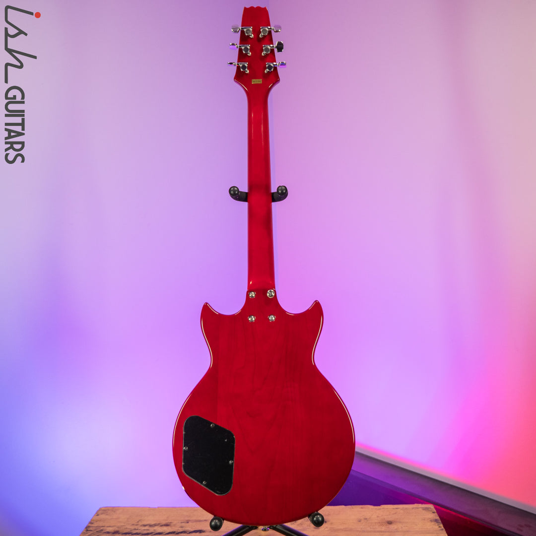 Aria Pro II PE Series Double Cutaway P90 Pickups Translucent Red