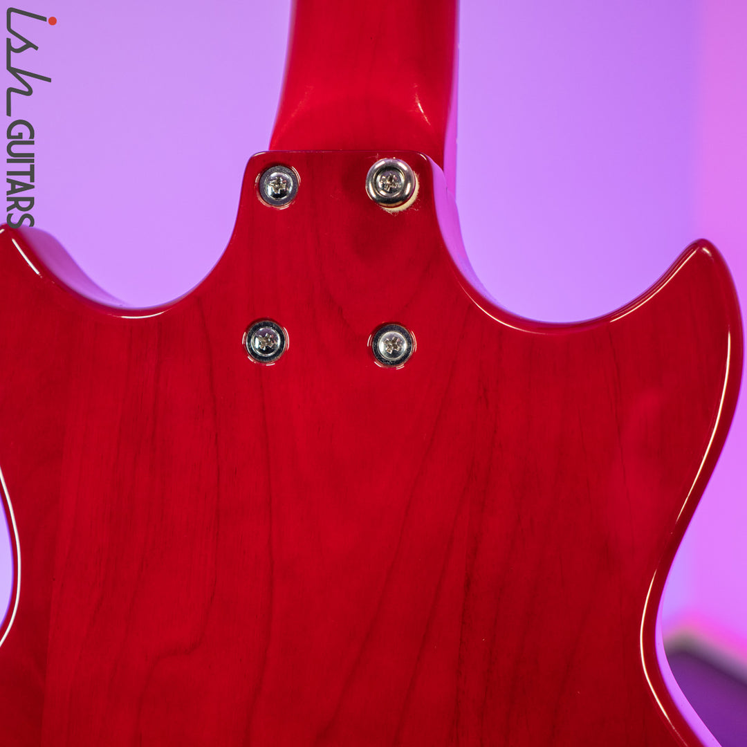 Aria Pro II PE Series Double Cutaway P90 Pickups Translucent Red