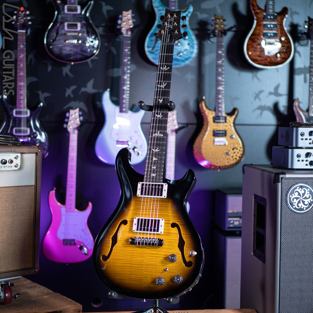 PRS Hollowbody II w/ Piezo Custom Color Amber Smokewrap