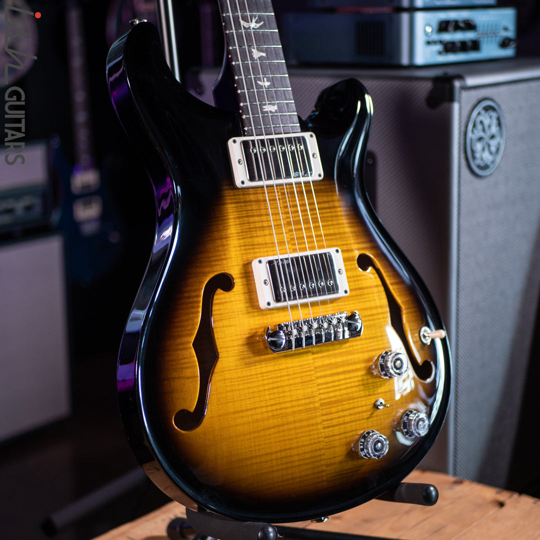 PRS Hollowbody II w/ Piezo Custom Color Amber Smokewrap