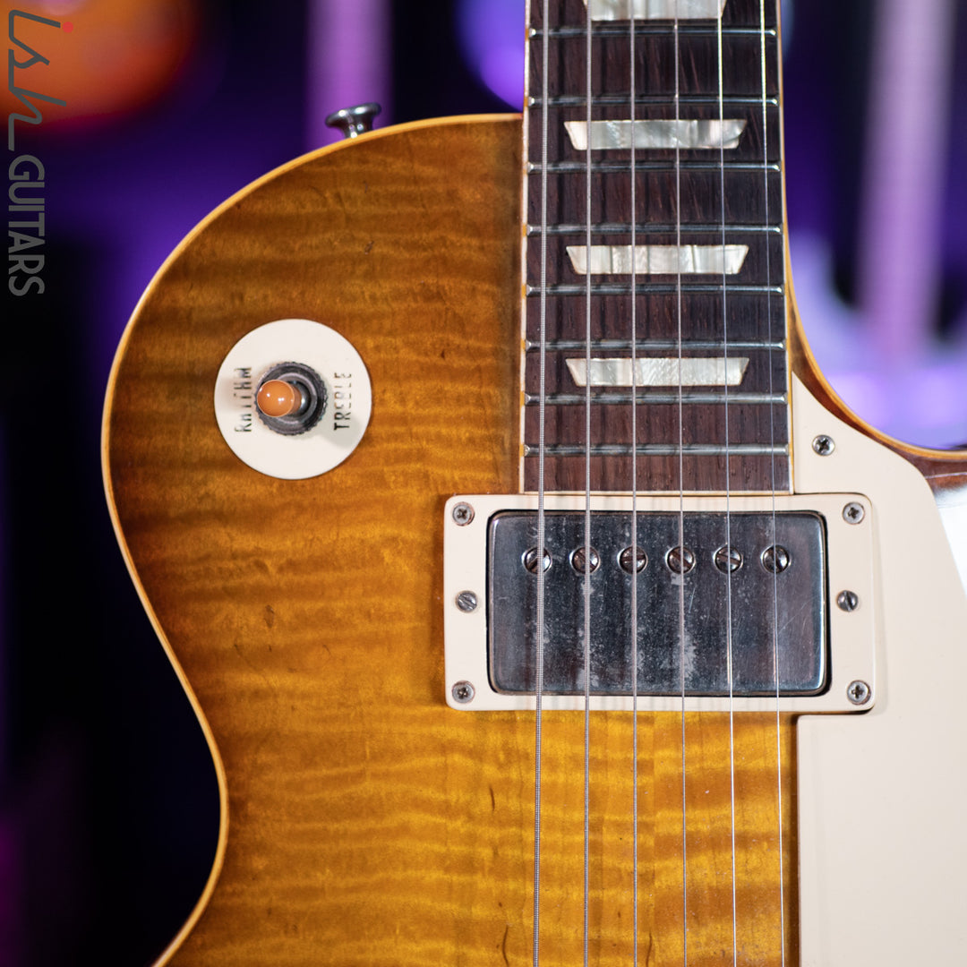 1990s Max Burst "Gibson" Les Paul Lemon Burst Double White PAF