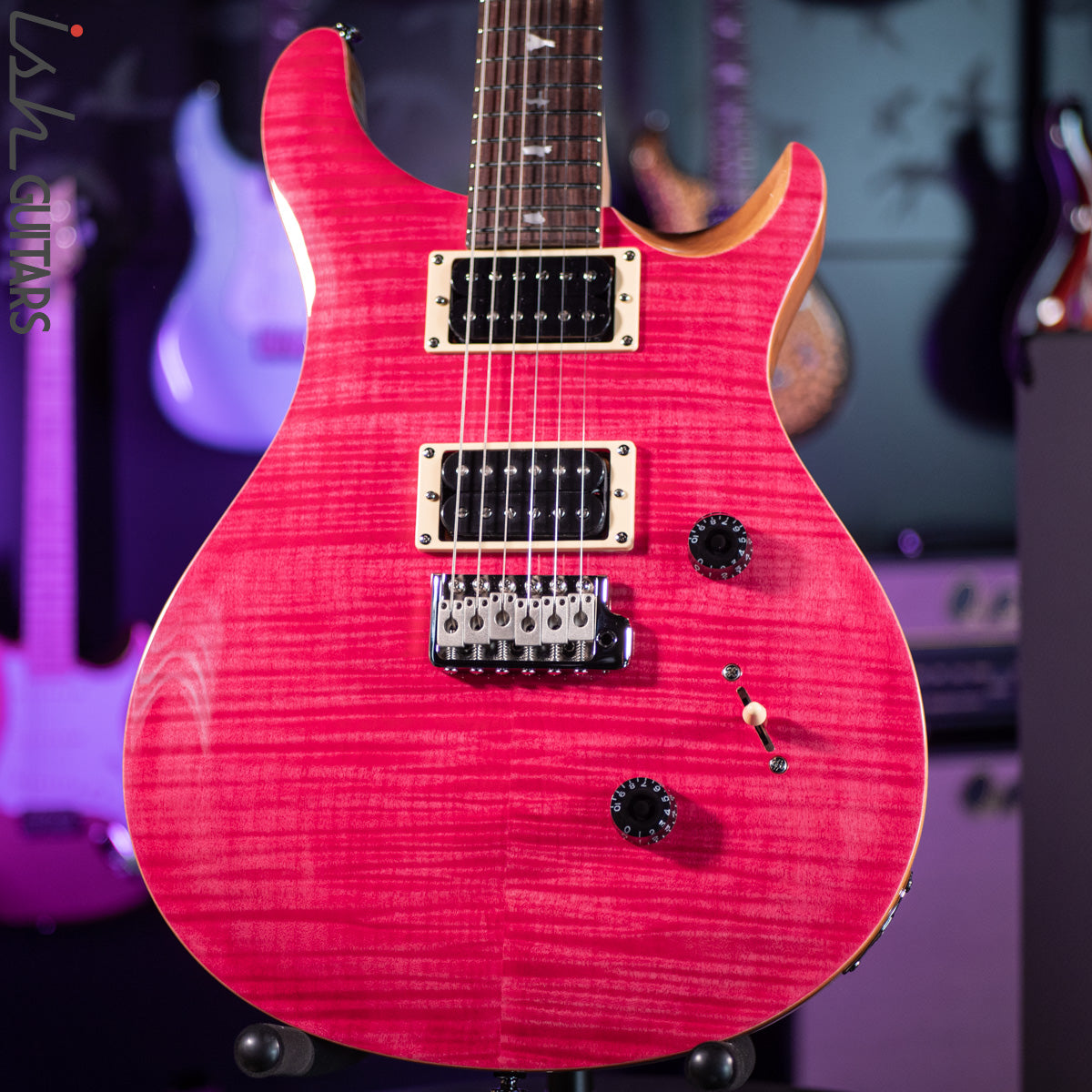 PRS SE Custom 24 Bonnie Pink Natural Back – Ish Guitars