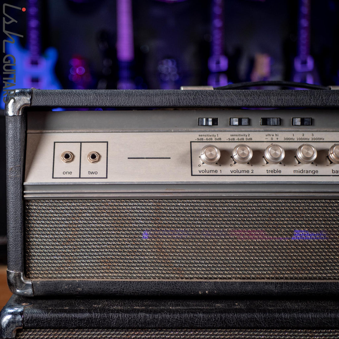 Early 1970s Ampeg V-4 Guitar/Bass Amplifier Head and Cabinet w/ Reverb