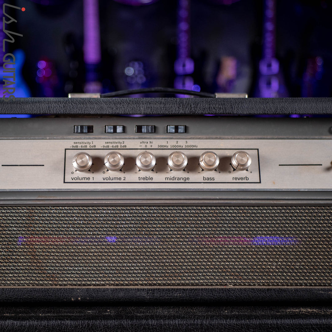 Early 1970s Ampeg V-4 Guitar/Bass Amplifier Head and Cabinet w/ Reverb