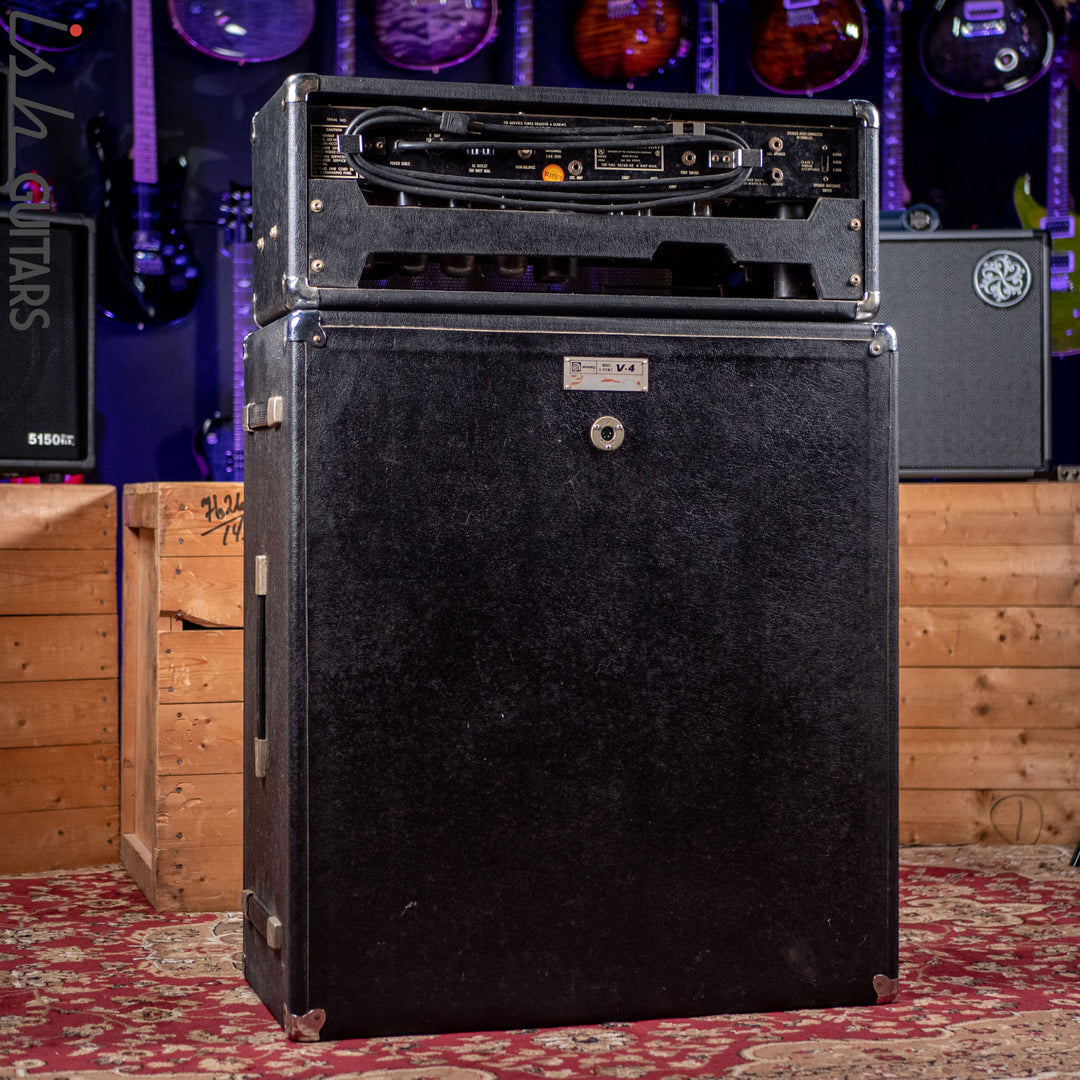 Early 1970s Ampeg V-4 Guitar/Bass Amplifier Head and Cabinet w/ Reverb