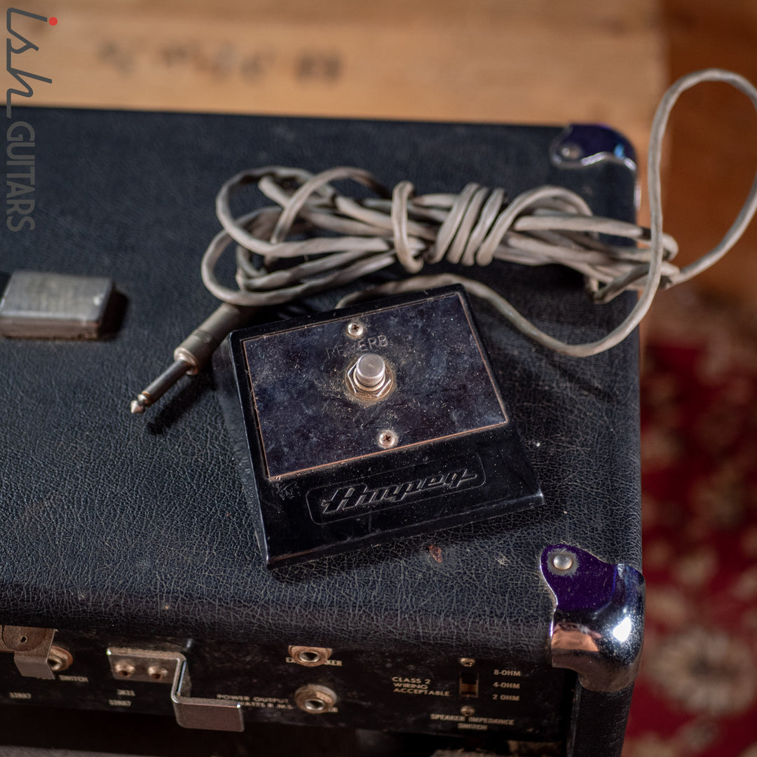 Early 1970s Ampeg V-4 Guitar/Bass Amplifier Head and Cabinet w/ Reverb