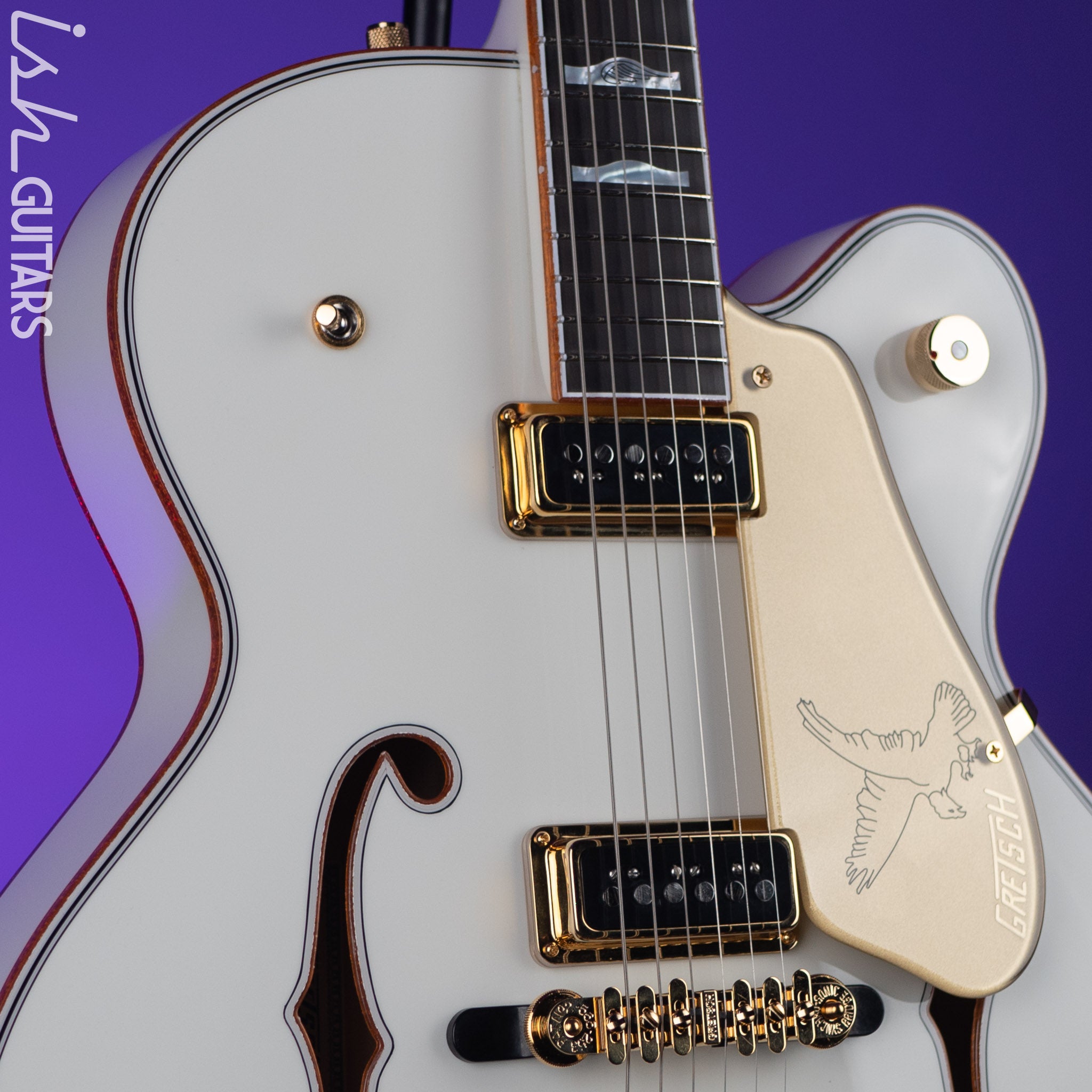 Gretsch G6136-CS USA Custom Shop White Falcon Demo – Ish Guitars
