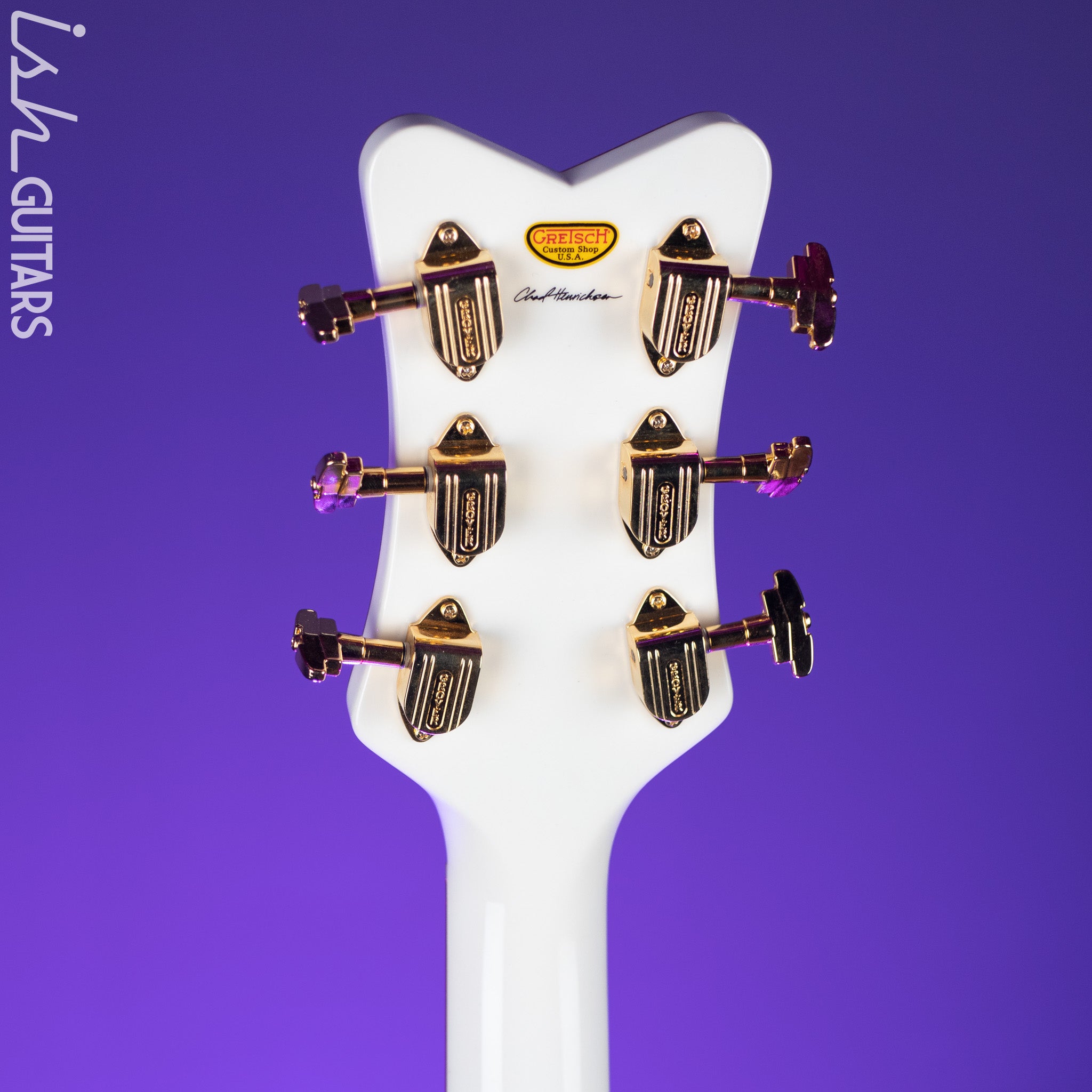 Gretsch G6136-CS USA Custom Shop White Falcon Demo – Ish Guitars