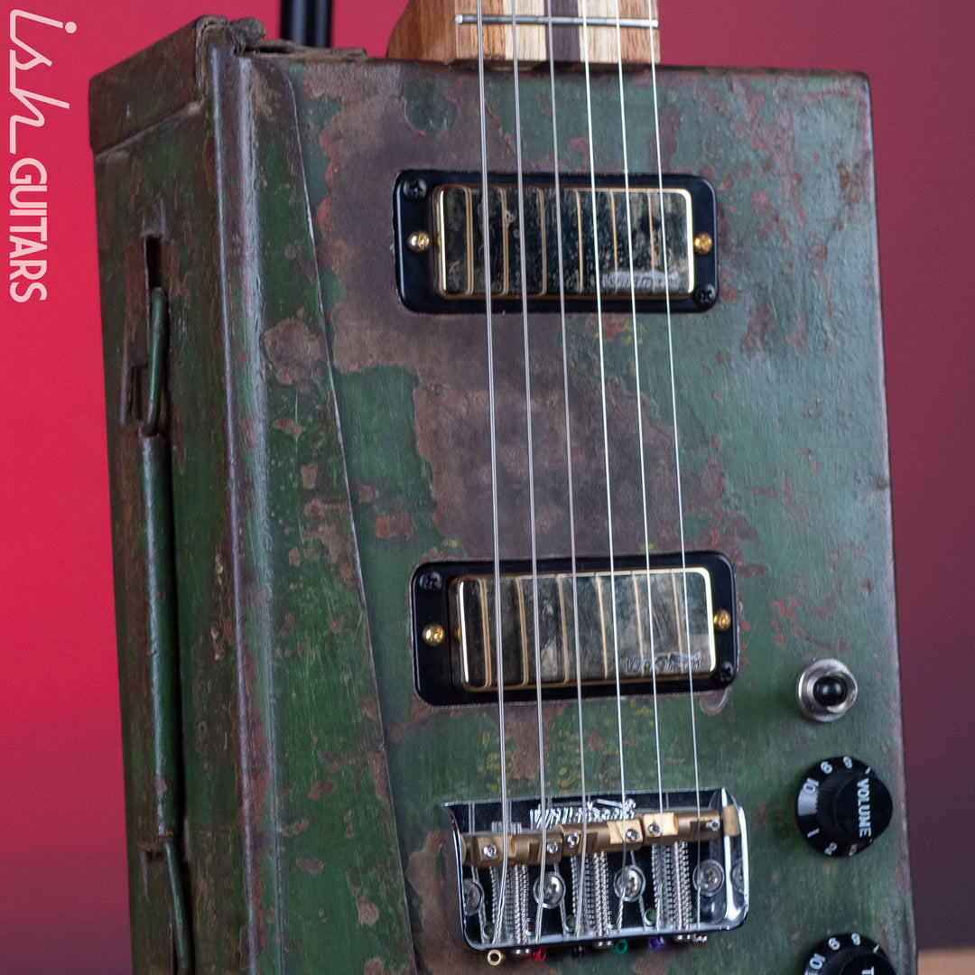 Howlin’ Rooster Ammo Box Short Scale Guitar Army Green