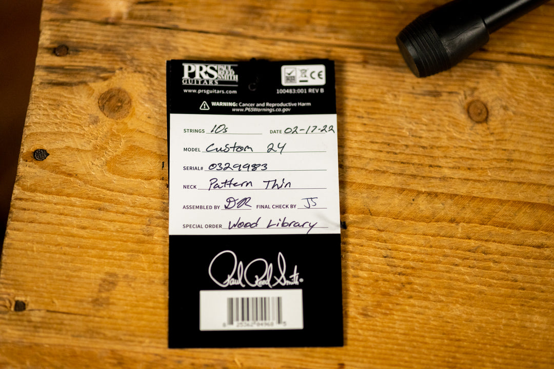 PRS Custom 24 Wood Library Powder Blue Opaque Satin