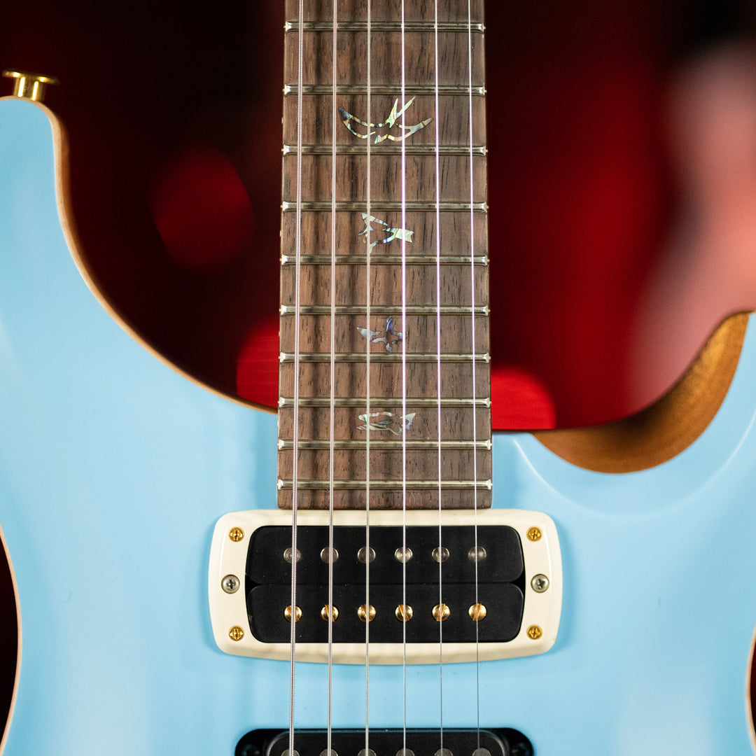 PRS Wood Library Modern Eagle V Satin Powder Blue Brazilian Rosewood Blemished