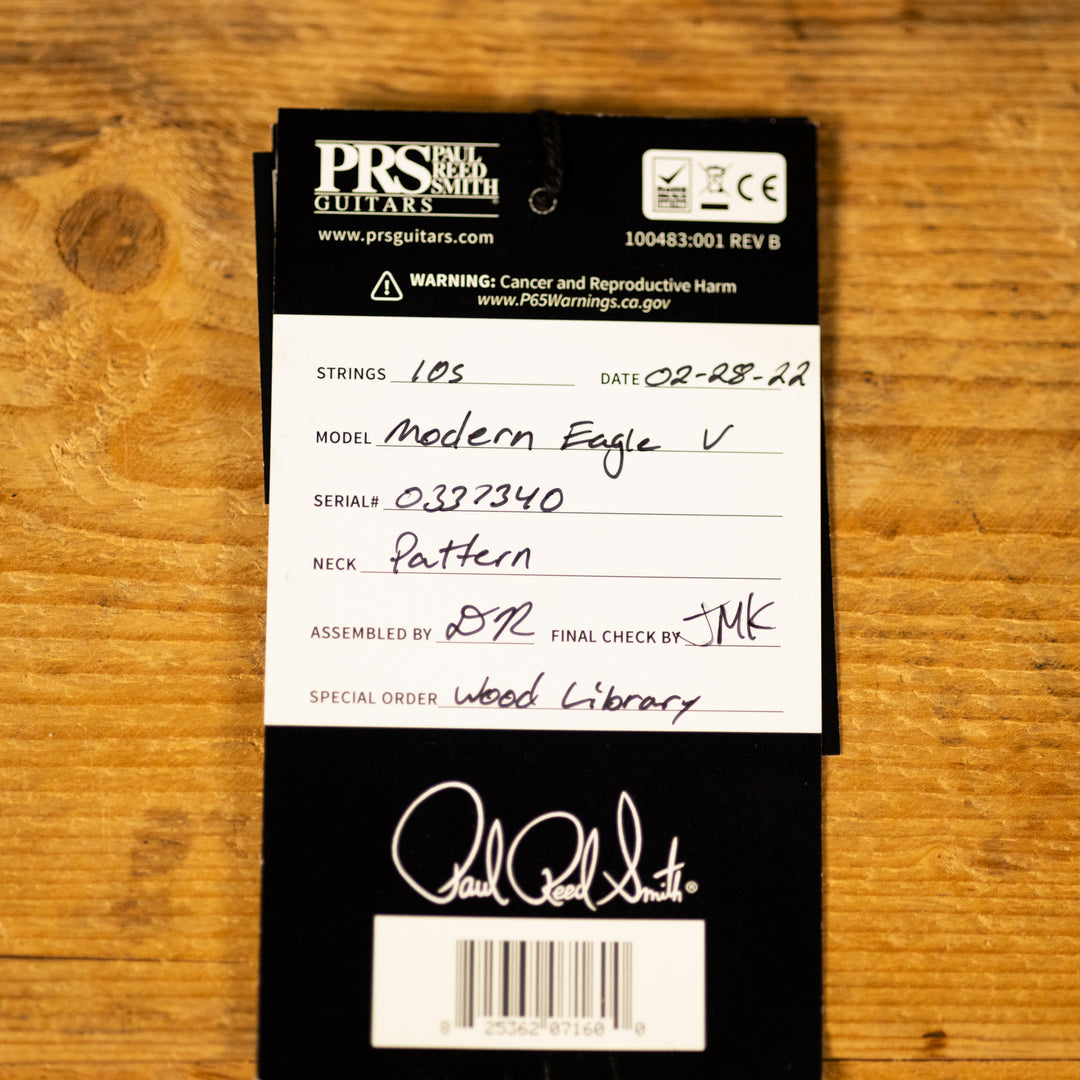 PRS Wood Library Modern Eagle V Satin Powder Blue Brazilian Rosewood Blemished