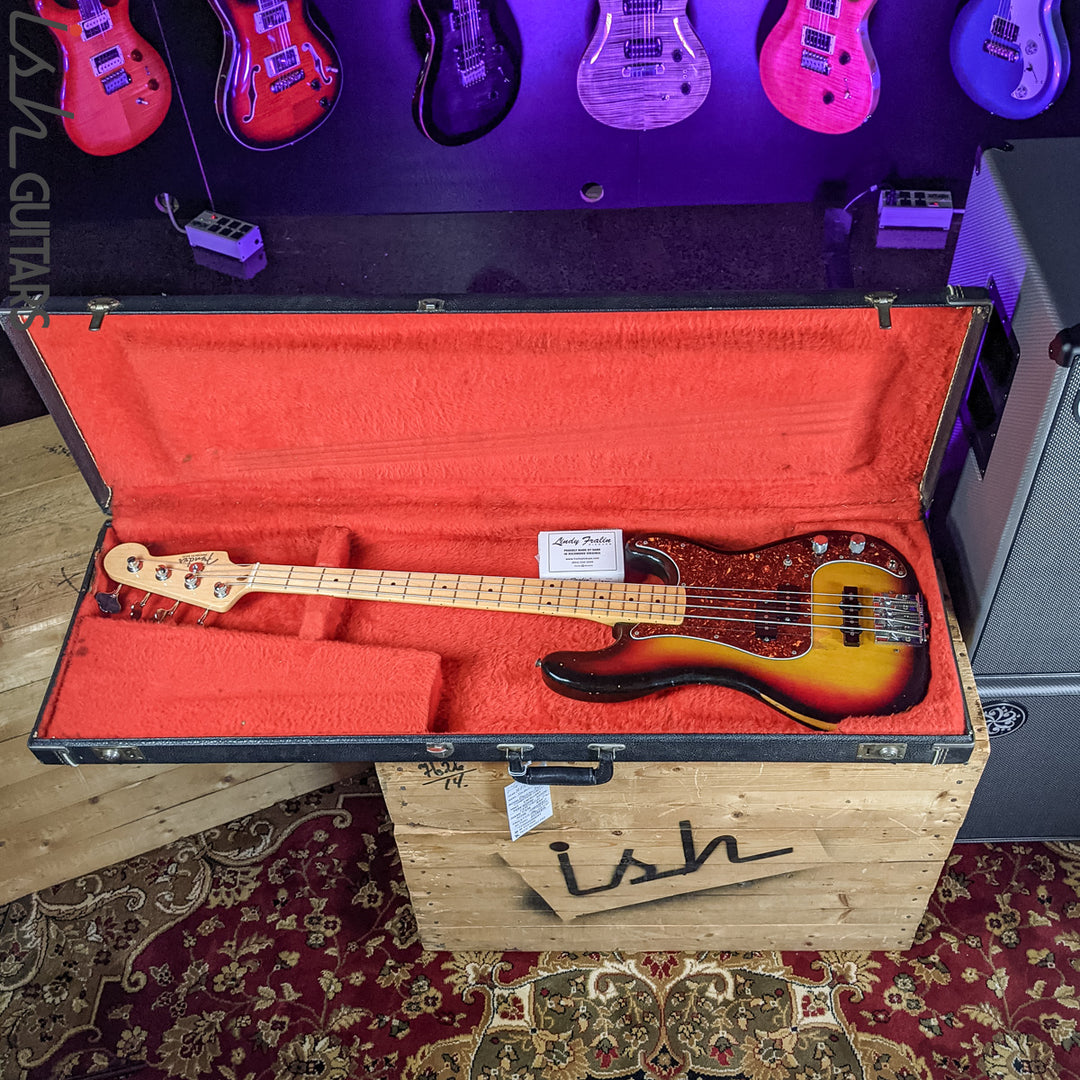 1973-74 Fender Precision Bass Sunburst w/ New Fender USA Neck