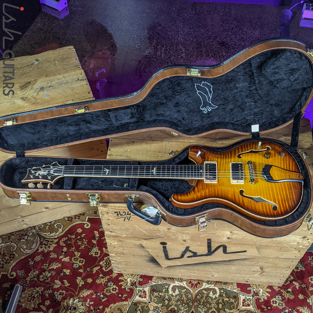 PRS Private Stock Hollowbody II 24 Fret Honey Gold Smoked Burst