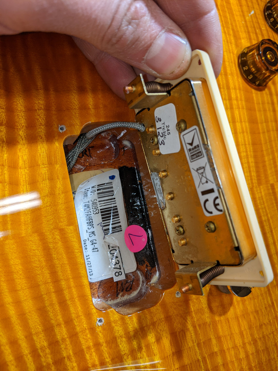 2013 PRS SC 245 Artist McCarty Sunburst Brazilian RW Fretboard