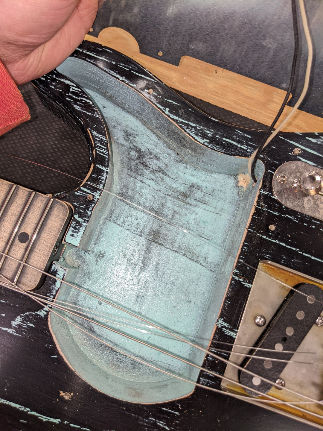 2015 Palir Pinstripe Titan Tele Aged Black/Kelly Green