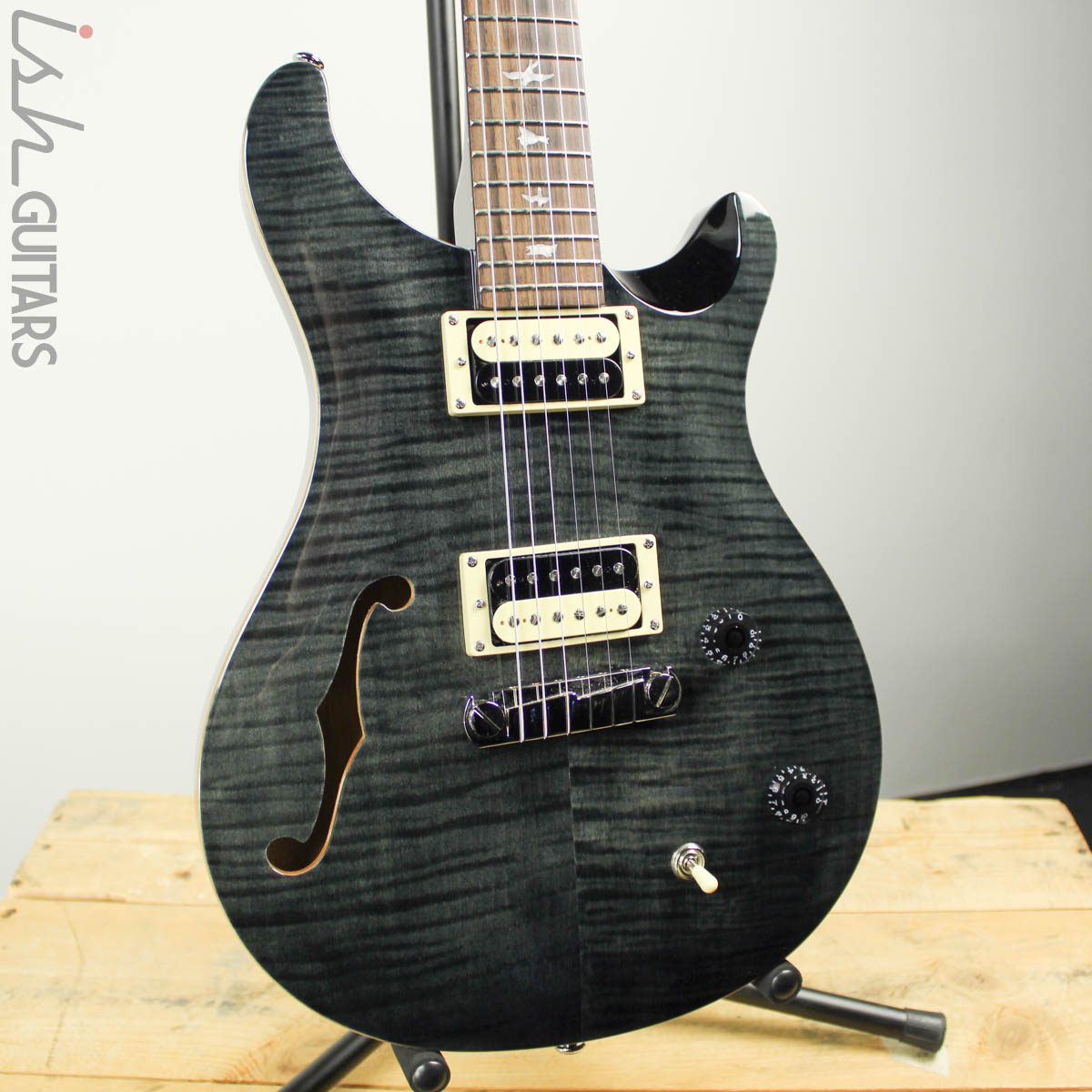 2017 PRS SE Custom 22 Semi-Hollow Grey Black – Ish Guitars