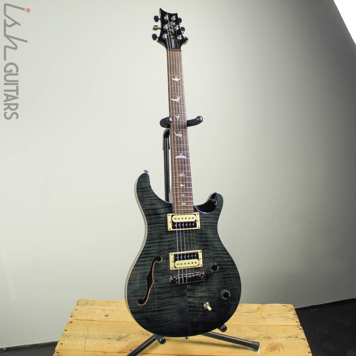 PRS SE Custom SEMI-HOLLOW 2017年製 2017 PRS SE Custom 22 Semi-Hollow Grey Black – Ish Guitars