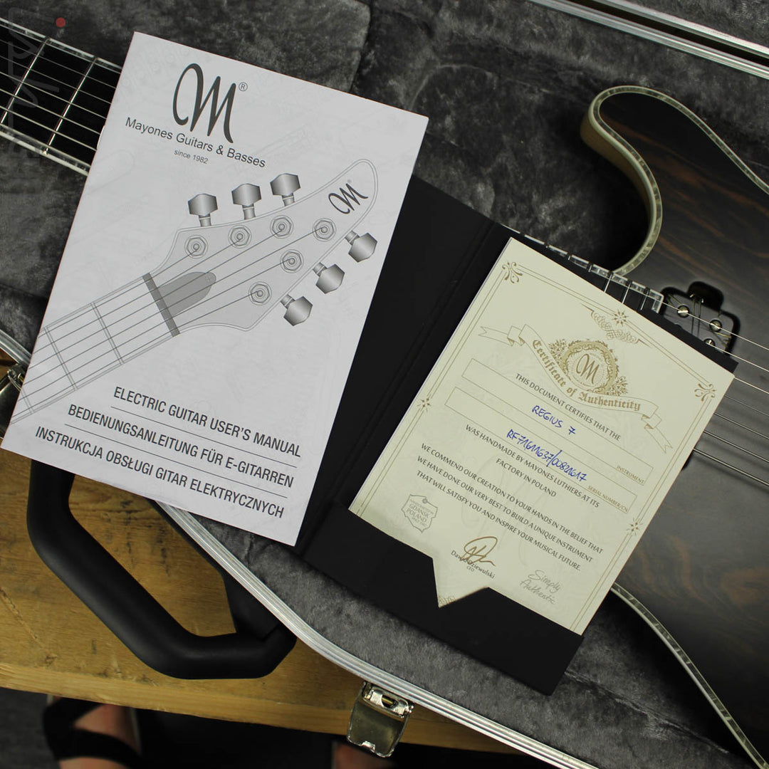 2016 Mayones Regius 7 Custom Macassar Ebony Natural