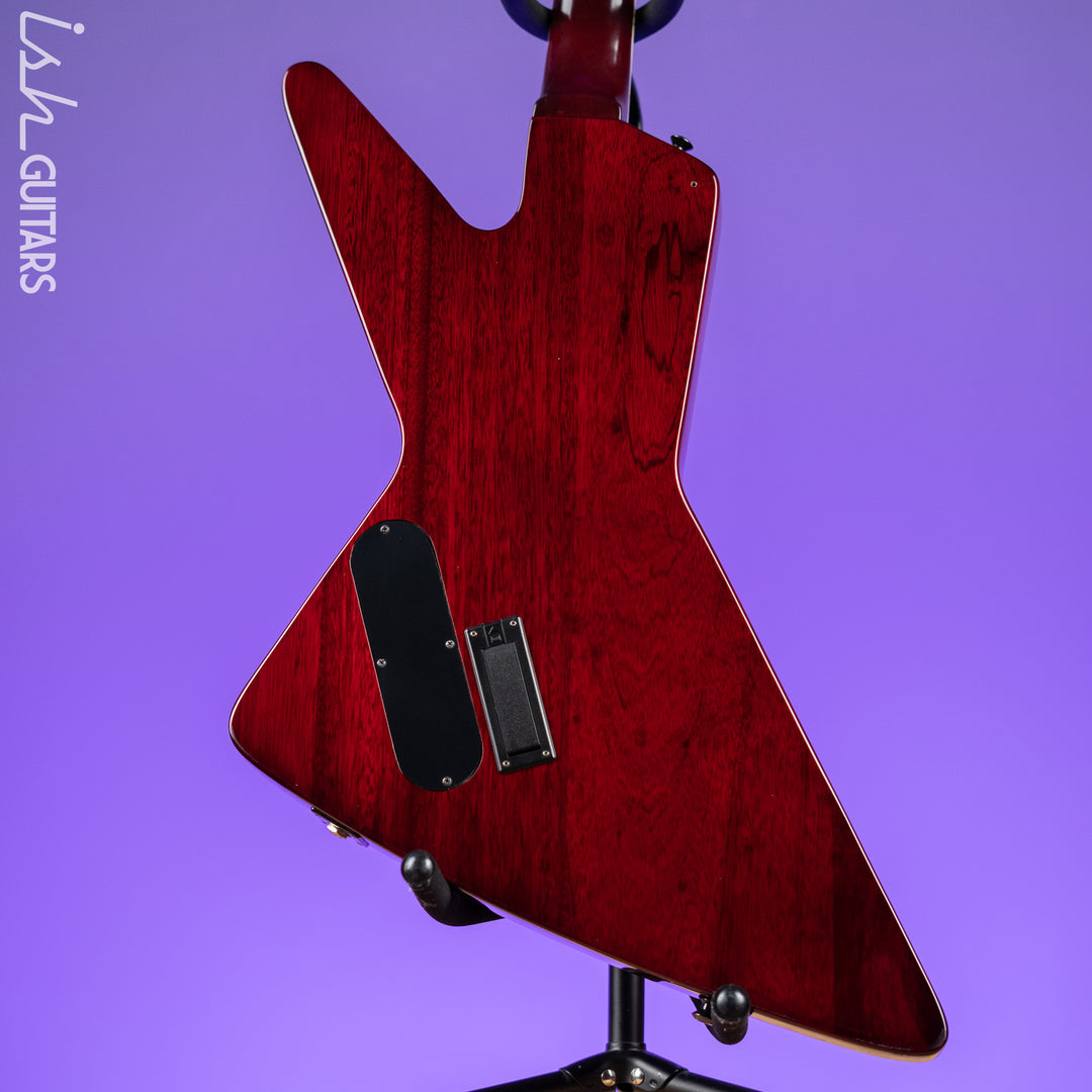 2008 Epiphone Prophecy Futura Custom Explorer Black Cherry - EMG PA-2 Preamp