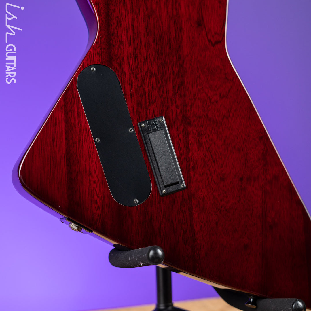 2008 Epiphone Prophecy Futura Custom Explorer Black Cherry - EMG PA-2 Preamp