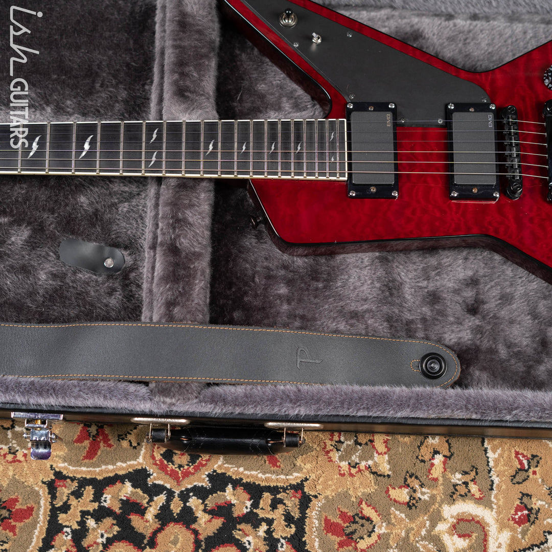 2008 Epiphone Prophecy Futura Custom Explorer Black Cherry - EMG PA-2 Preamp