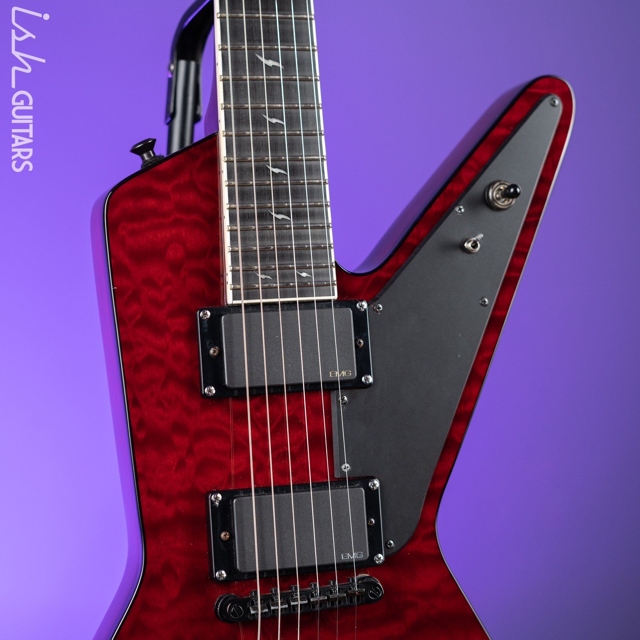 2008 Epiphone Prophecy Futura Custom Explorer Black Cherry - EMG