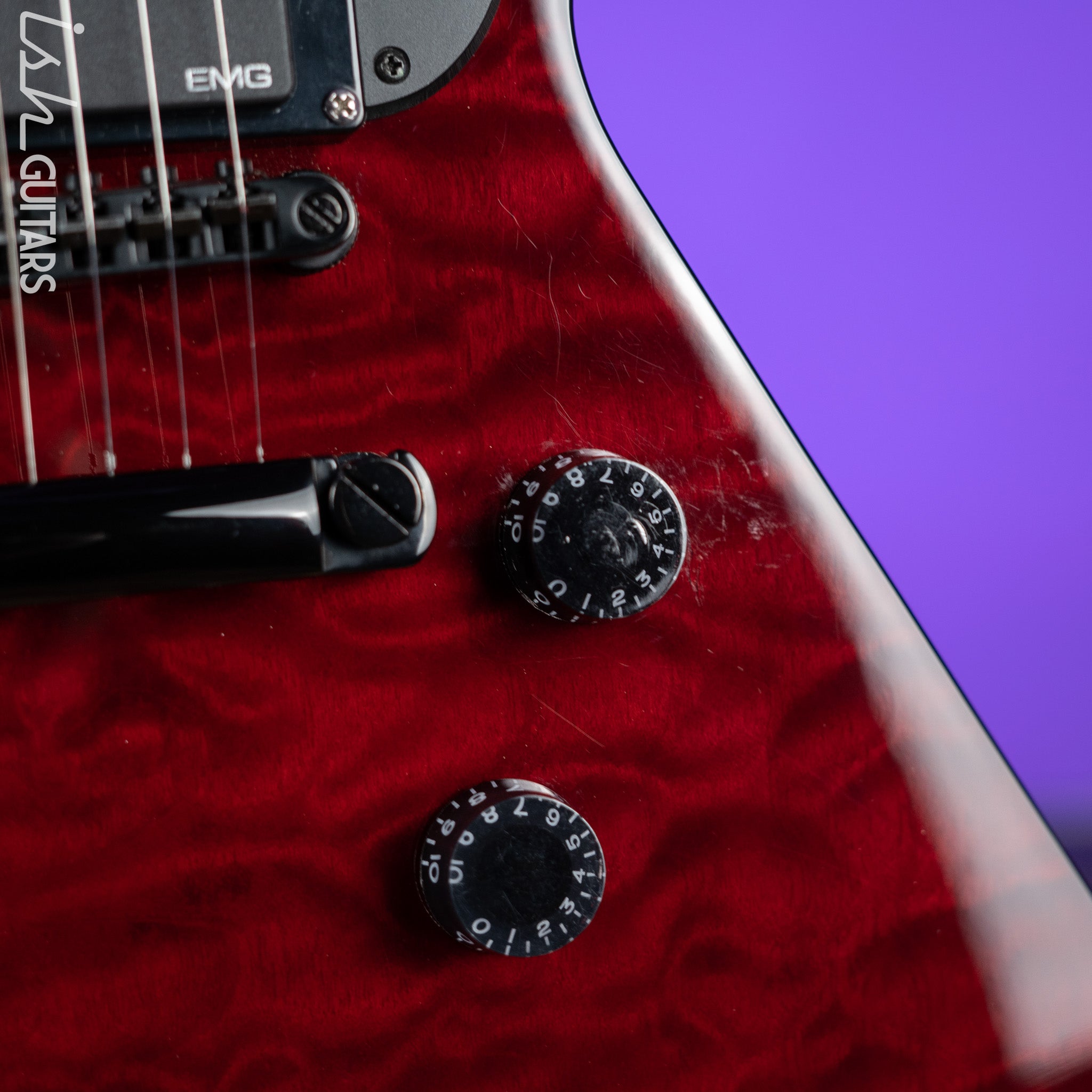 2008 Epiphone Prophecy Futura Custom Explorer Black Cherry - EMG