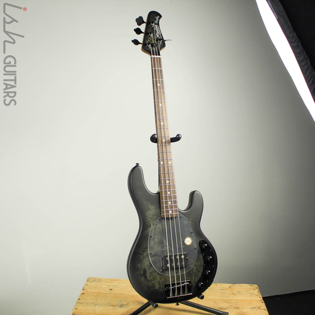 Sterling by Music Man StingRay Ray34PB Trans Black Satin w/ Bag B-STOCK