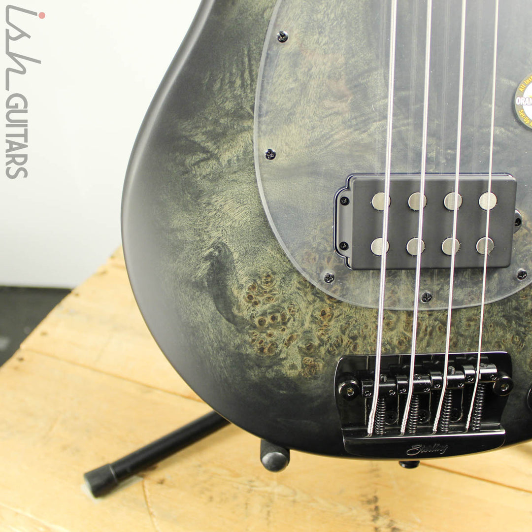 Sterling by Music Man StingRay Ray34PB Trans Black Satin w/ Bag B-STOCK