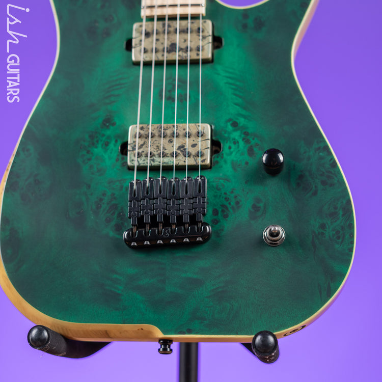 Skervesen Raptor 6 Green Burl – Ish Guitars