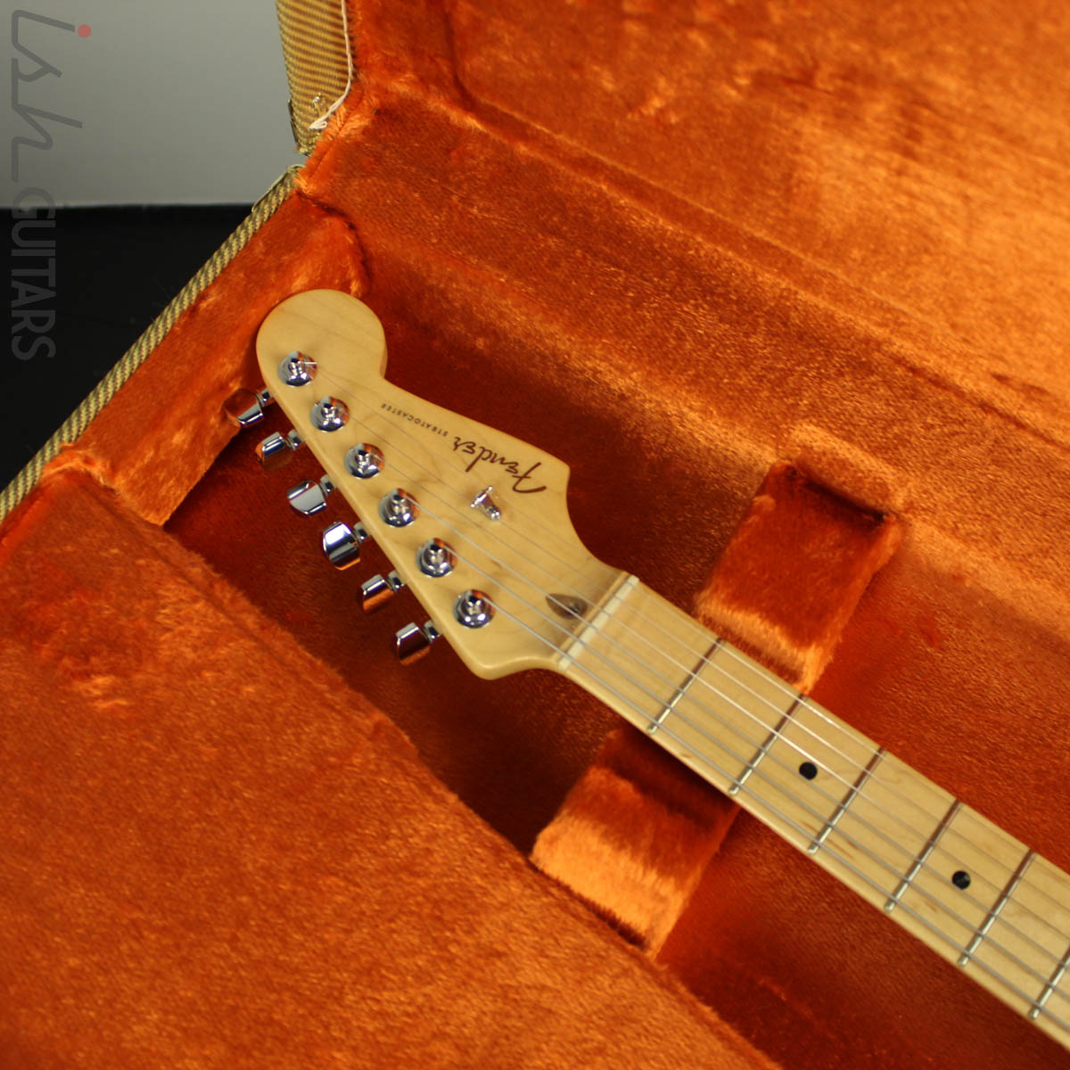 2014 Fender American Deluxe Stratocaster Olympic Pearl White