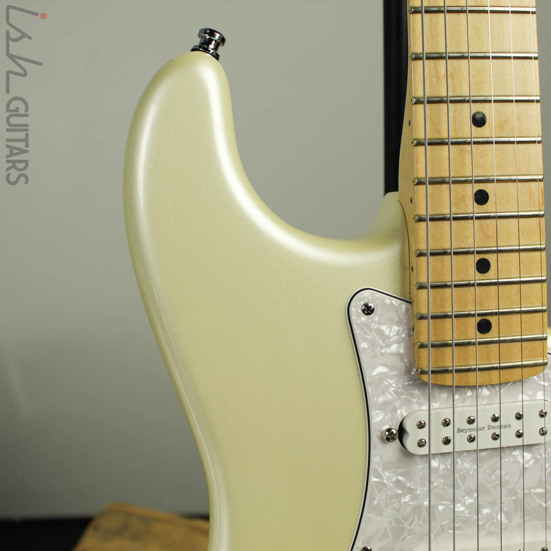2014 Fender American Deluxe Stratocaster Olympic Pearl White Seymour Duncan Humbucker Pickups