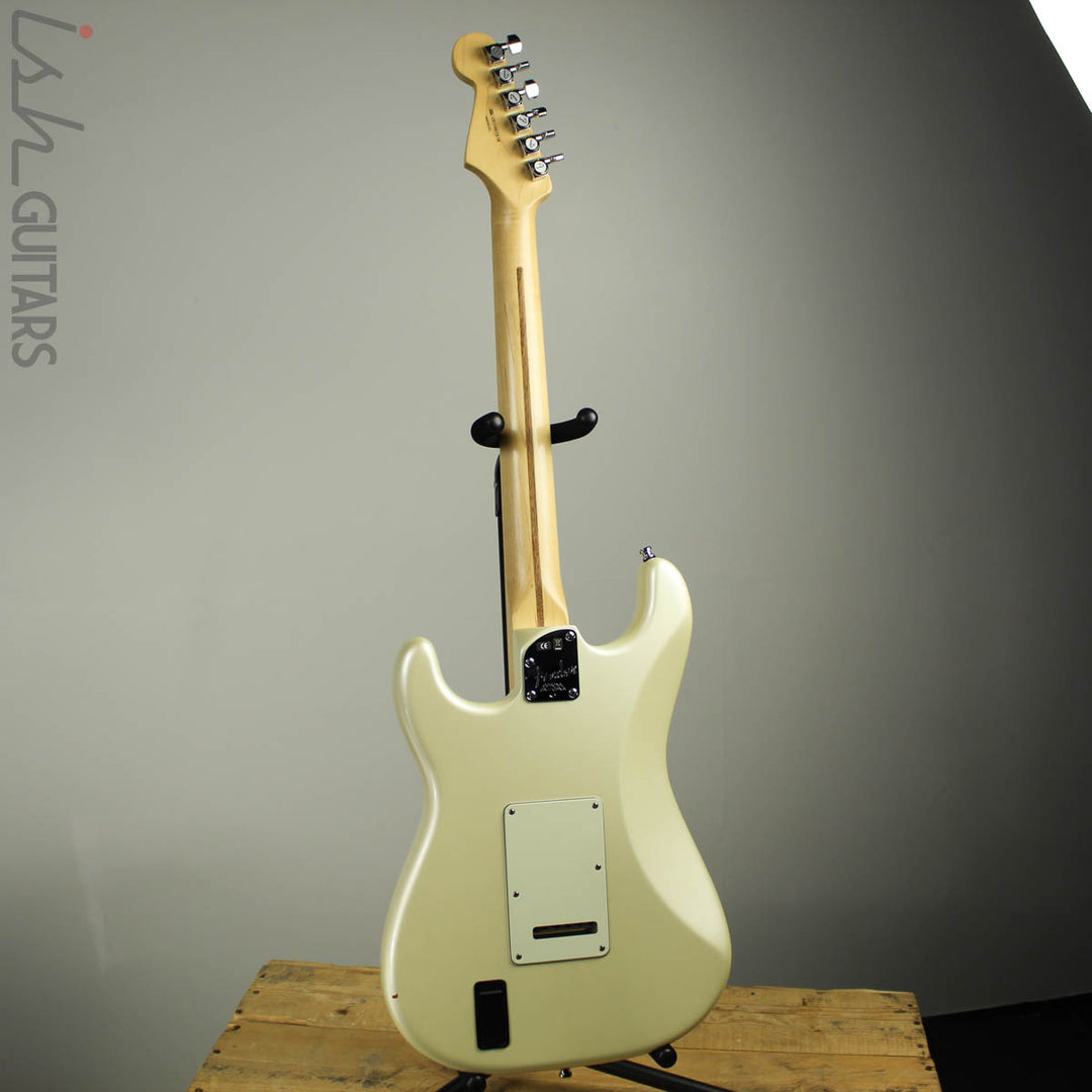 2014 Fender American Deluxe Stratocaster Olympic Pearl White Seymour Duncan Humbucker Pickups