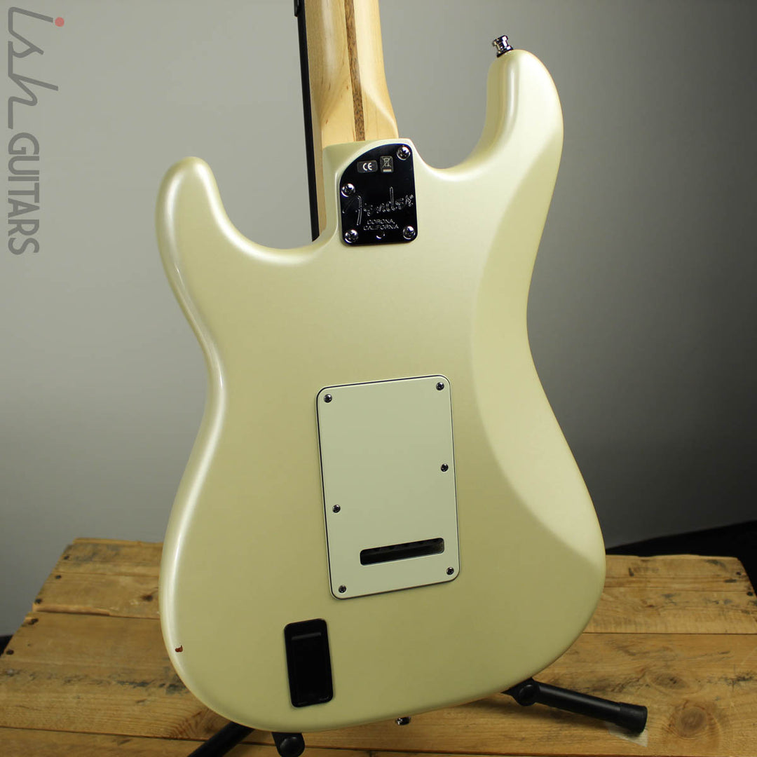 2014 Fender American Deluxe Stratocaster Olympic Pearl White Seymour Duncan Humbucker Pickups