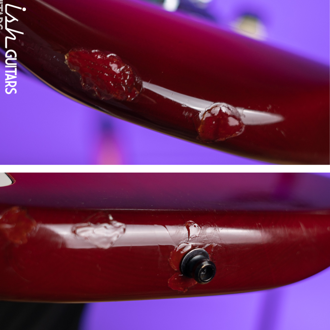 1983-1984 Fender Elite Stratocaster Red Scalloped Fretboard Wild Cherry