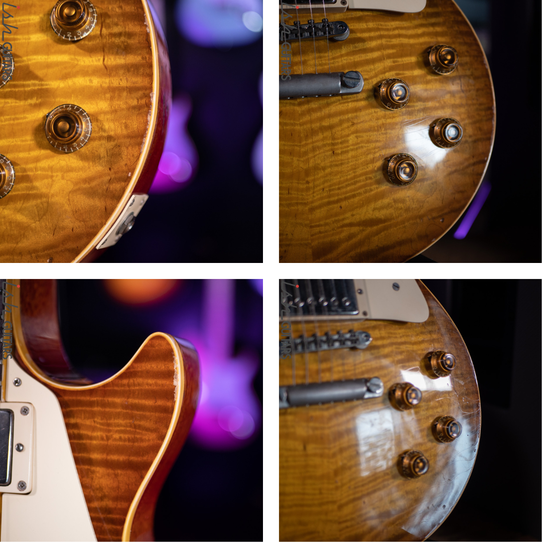 1990s Max Burst "Gibson" Les Paul Lemon Burst Double White PAF