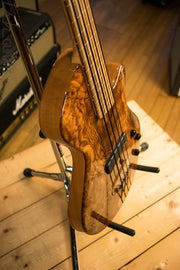 Veillette Paris Four String Fretless Bass Poplar Walnut Natural