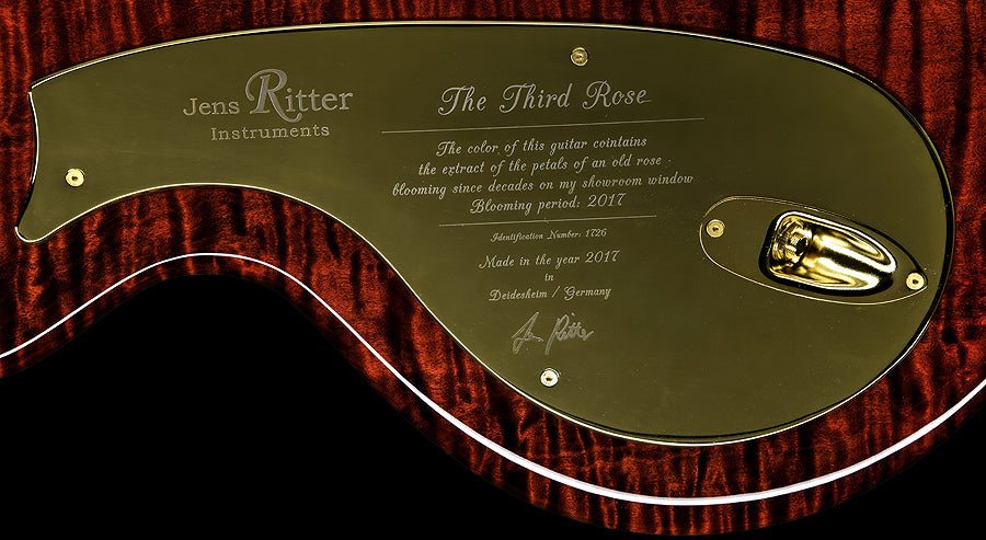 NAMM 2018 Jens Ritter The Third Rose Princess Isabella Guitar Quilted Maple 24K Gold Inlays