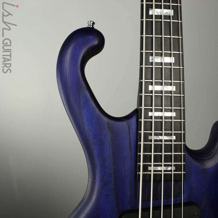 Ritter Cora 5 String Bass Guitar Sandblasted Blue Ash Body Block Inlays