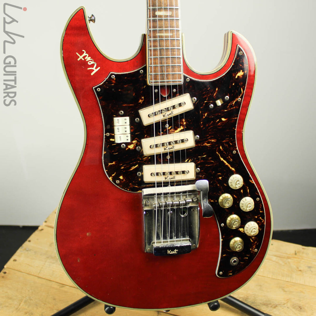 Kent 741 Standard 1966-1967 Japanese Made Cherry Red – Ish Guitars