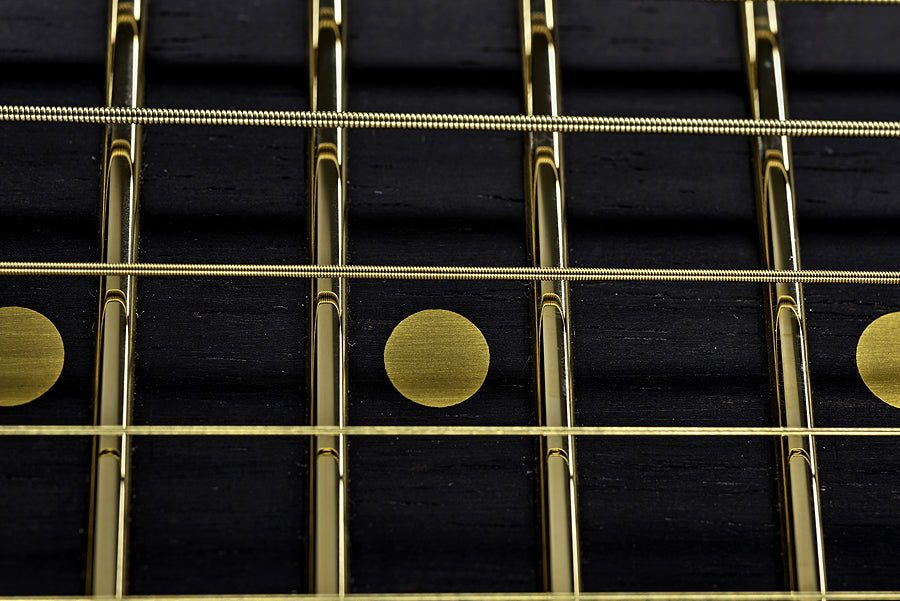 NAMM 2018 Jens Ritter The Third Rose Princess Isabella Guitar Quilted Maple 24K Gold Inlays