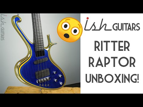 Ritter Raptor 4 String Bass Guitar Blue Yellow High Density Ply