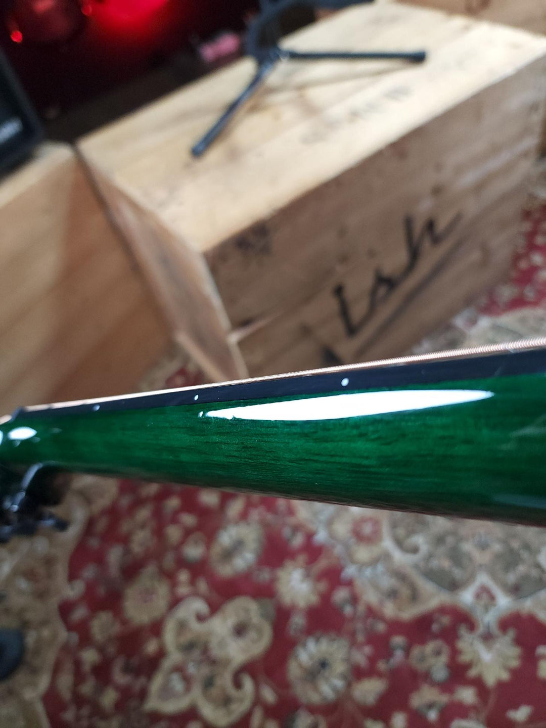 Luna Flo Moon Custom Acoustic Guitar Transparent Mallard