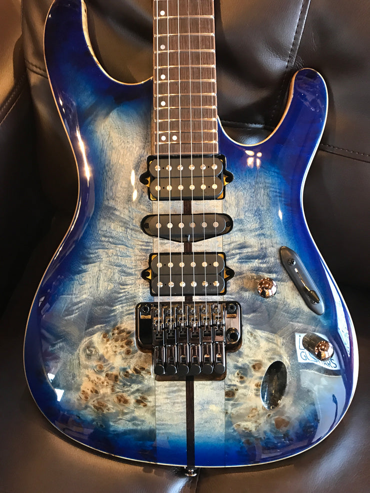 Ibanez Premium S1070PBZ-CLB Cerulean Blue Electric Guitar