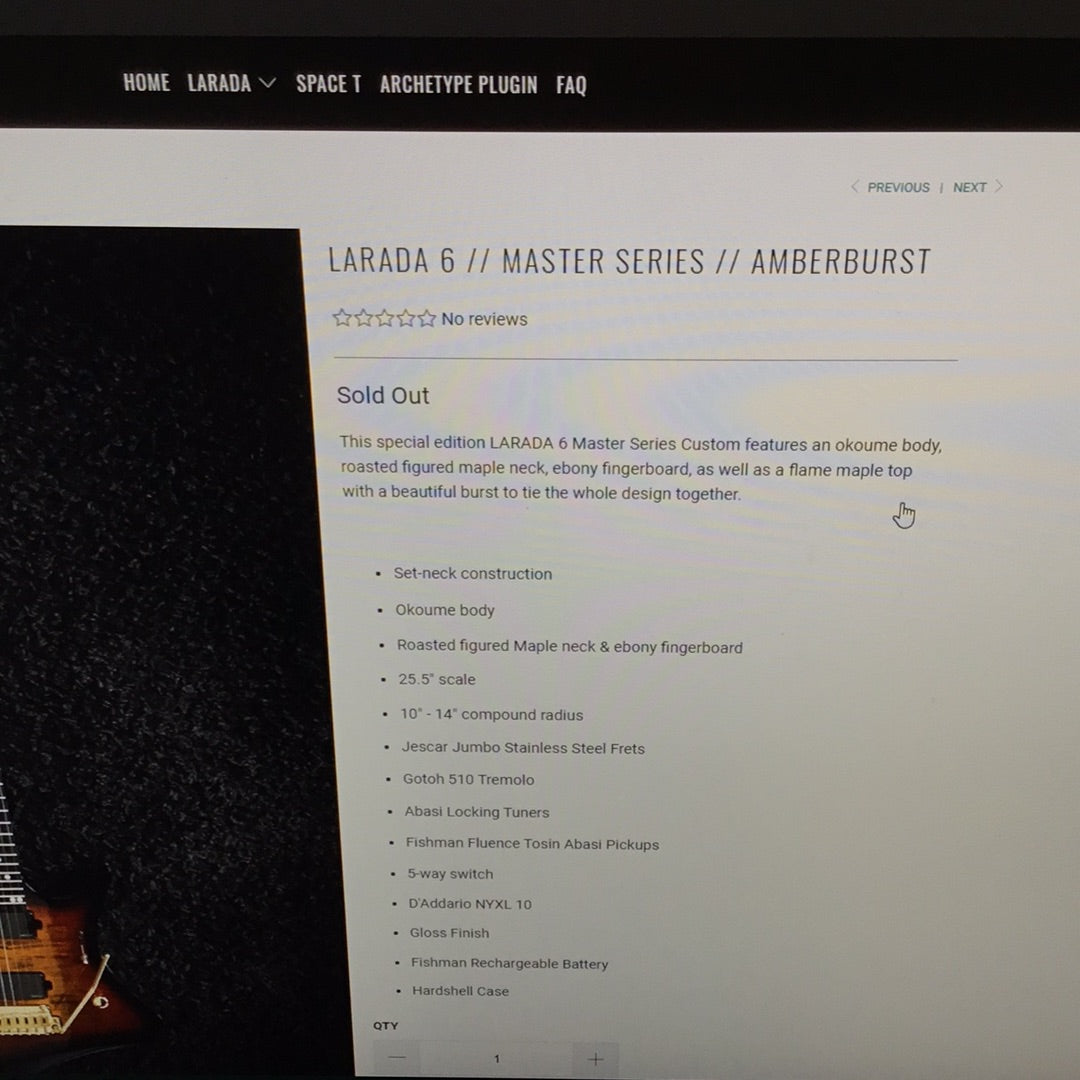 2022 Abasi Larada 6 Master Series USA Amberburst
