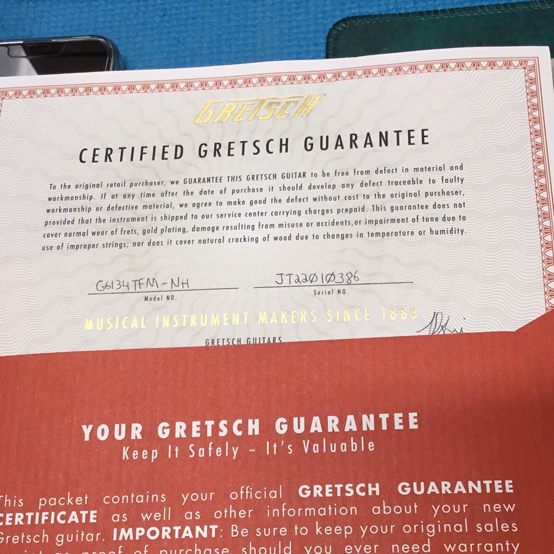 Gretsch G6134TFM Nigel Hendroff Signature Penguin Dark Cherry Demo